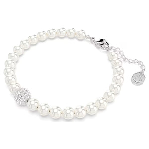 Remix Collection strand White, Rhodium plated