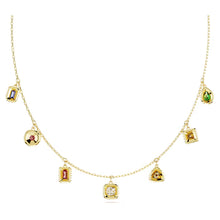 Load image into Gallery viewer, Stilla necklace Mixed cuts, Multicolored, Gold-tone plated