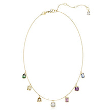 Load image into Gallery viewer, Stilla necklace Mixed cuts, Multicolored, Gold-tone plated