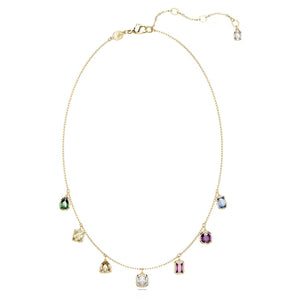 Stilla necklace Mixed cuts, Multicolored, Gold-tone plated