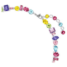 Load image into Gallery viewer, Gema necklace Mixed cuts, Multicolored, Rhodium plated