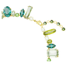 Load image into Gallery viewer, Gema necklace Mixed cuts, Green, Gold-tone plated