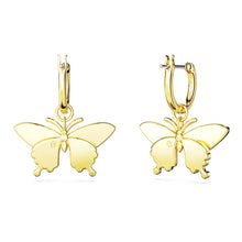 Load image into Gallery viewer, Idyllia drop earrings Butterfly, Multicolored, Gold-tone plated