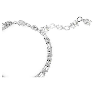 Mesmera bracelet Mixed cuts, White, Rhodium plated