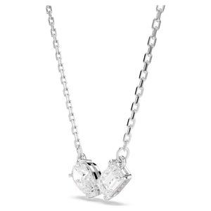 Mesmera set Mixed cuts, White, Rhodium plated