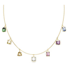 Load image into Gallery viewer, Stilla necklace Mixed cuts, Multicolored, Gold-tone plated