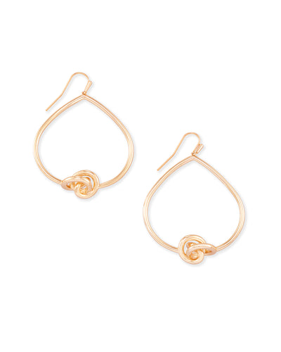 Presleigh Love Knot Open Frame Earrings in Rose Gold