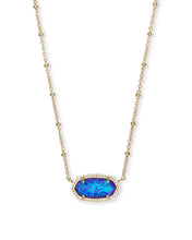 Load image into Gallery viewer, Elisa Satellite Gold Short Pendant Necklace In Violet Kyocera Opal
