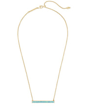 Load image into Gallery viewer, Kelsey Gold Pendant Necklace in Turquoise Kyocera Opal