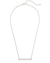 Load image into Gallery viewer, Kelsey Silver Pendant Necklace in White Kyocera Opal