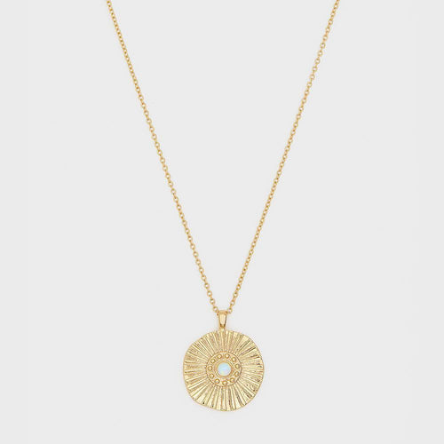 Sunburst Coin Necklace