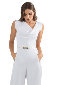 Black Halo Jackie O Jumpsuit  - White