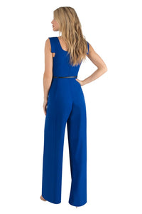 Black Halo Jackie O Jumpsuit  - Cobalt Blue