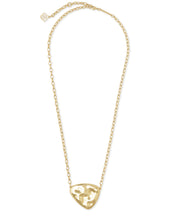 Load image into Gallery viewer, Mckenna Gold Pendant Necklace in Lilac Abalone