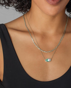 Elisa Gold Multi Strand Necklace in Sea Green Chrysocolla