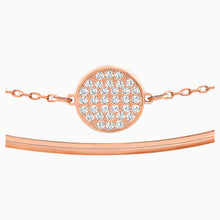 Load image into Gallery viewer, GINGER BANGLE, WHITE, ROSE-GOLD TONE PLATED