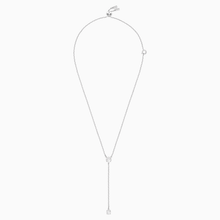 Load image into Gallery viewer, ATTRACT Y NECKLACE, WHITE, RHODIUM PLATED