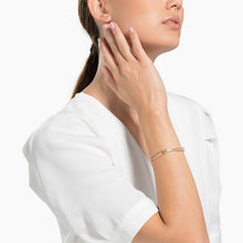 Load image into Gallery viewer, LIFELONG BANGLE, WHITE, ROSE-GOLD TONE PLATED