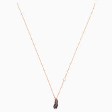 Load image into Gallery viewer, NAUGHTY NECKLACE, BLACK, ROSE-GOLD TONE PLATED