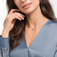 Load image into Gallery viewer, NAUGHTY NECKLACE, BLACK, ROSE-GOLD TONE PLATED