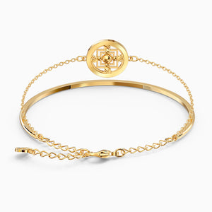 SWAROVSKI SYMBOLIC MANDALA BANGLE, GREEN, GOLD-TONE PLATED