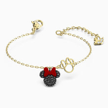 Load image into Gallery viewer, MINNIE BRACELET, BLACK, GOLD-TONE PLATED