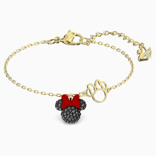 MINNIE BRACELET, BLACK, GOLD-TONE PLATED