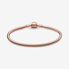 Load image into Gallery viewer, Pandora Moments Barrel Clasp Snake Chain Bracelet