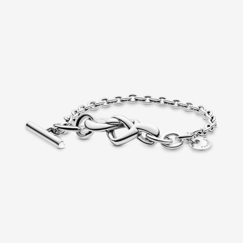 Knotted Heart T-Bar Bracelet