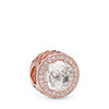Load image into Gallery viewer, Pandora Radiant Hearts Charm, PANDORA Rose &amp; Clear CZ