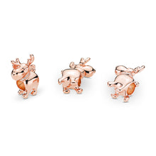Load image into Gallery viewer, Pandora Happy Reindeer Charm, Clear CZ