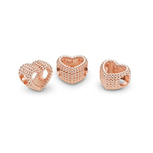 Load image into Gallery viewer, PANDORA Rose Beaded Heart Charm