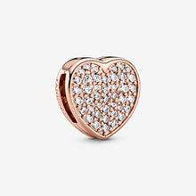 Load image into Gallery viewer, Pavé Heart Clip Charm