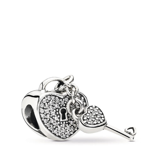 Pandora Lock Of Love Charm, Clear CZ