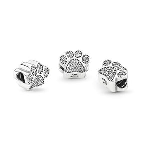 Pandora Sparkling Paw Print Charm