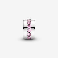 Load image into Gallery viewer, Pink Sparkling Row Clip Charm
