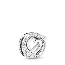 Load image into Gallery viewer, PANDORA Reflexions Asymmetric Heart &amp; Arrow Charm, Clear CZ