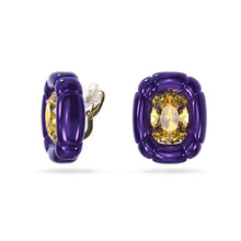 Load image into Gallery viewer, Dulcis clip earrings Cushion cut, Purple