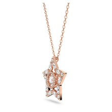 Load image into Gallery viewer, Stella pendant Star, White, Rose gold-tone plated