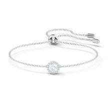 Load image into Gallery viewer, Swarovski Angelic Round Bracelet, White, Rhodium plated