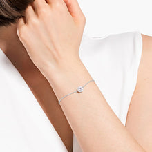 Load image into Gallery viewer, Swarovski Angelic Round Bracelet, White, Rhodium plated
