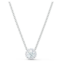 Load image into Gallery viewer, Swarovski Angelic Round Pendant, White, Rhodium plated