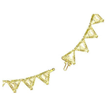 Load image into Gallery viewer, Ortyx necklace Triangle cut, Yellow, Gold-tone plated