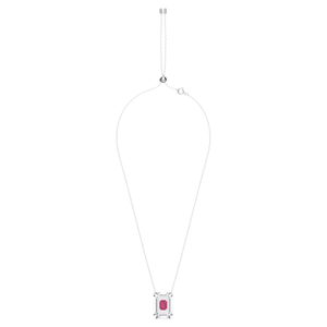 Swarovski Chroma necklace Pink, Rhodium plated