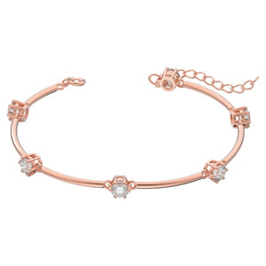 Swarovski Constella bangle White, Rose-gold tone plated