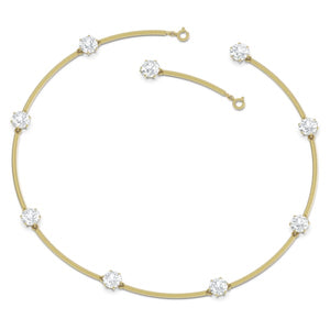 Swarovski Constella choker White, Gold-tone plated