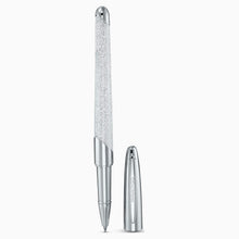 Load image into Gallery viewer, CRYSTALLINE NOVA ROLLERBALL PEN, WHITE, CHROME PLATED