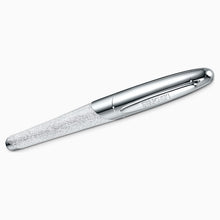 Load image into Gallery viewer, CRYSTALLINE NOVA ROLLERBALL PEN, WHITE, CHROME PLATED