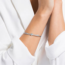 Load image into Gallery viewer, Swarovski Lifelong Heart Bangle, White, Rhodium plated