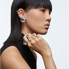 Load image into Gallery viewer, Swarovski Mesmera clip earring Single, Delta, White, Rhodium plated